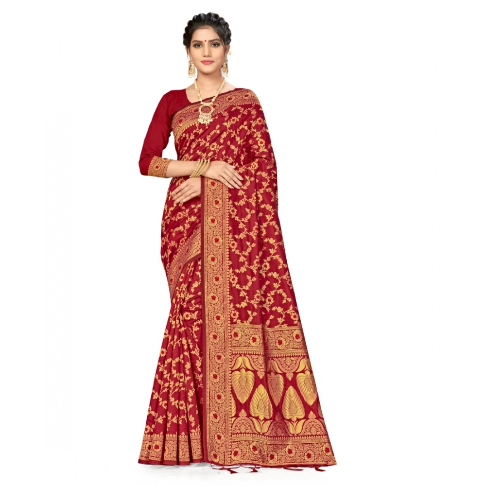 52017286789_5d6db8dc0f_o_d-1000x1000-1.webp Maroon Banarasi Silk Saree for Women