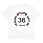 White Men's PC Cotton 36th Anniversary T-Shirt