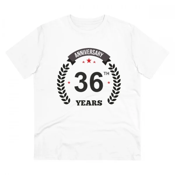 White Men's PC Cotton 36th Anniversary T-Shirt