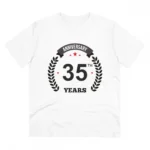 White Men's PC Cotton 35th Anniversary T-Shirt