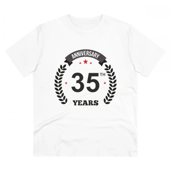 White Men's PC Cotton 35th Anniversary T-Shirt