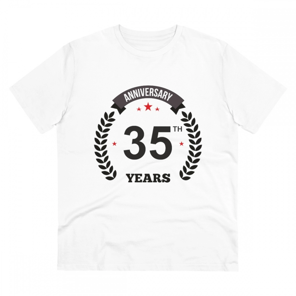 White Men's PC Cotton 35th Anniversary T-Shirt