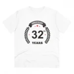 White Men's PC Cotton 32nd Anniversary T-Shirt