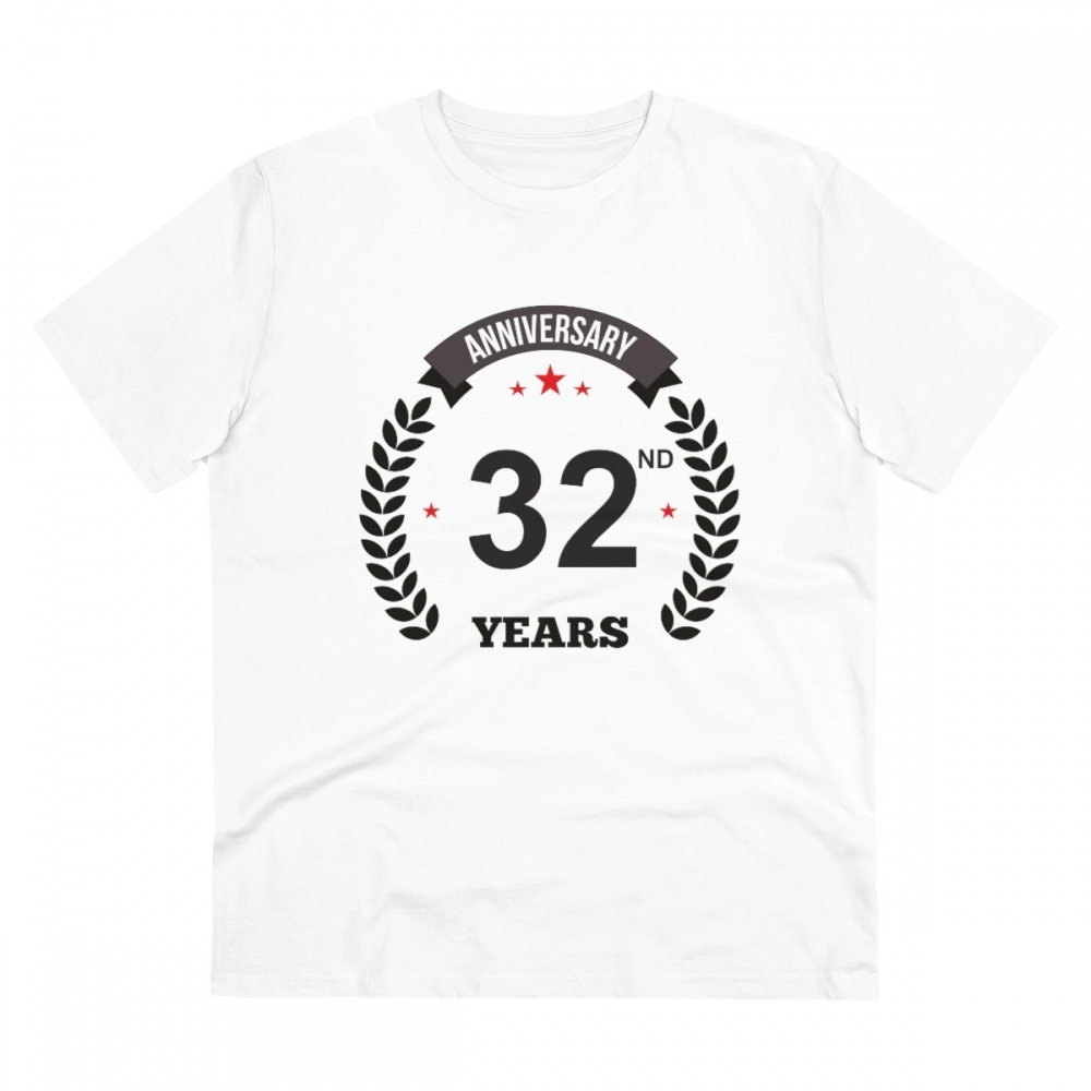 52054973132_18009fb075_o_d-1000x1000-1.webp White Men's PC Cotton 32nd Anniversary T-Shirt