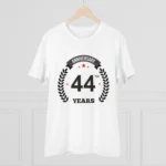 Generic Men's PC Cotton 44th Anniversary Printed T Shirt (Color: White, Thread Count: 180GSM) - Image 3