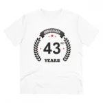 White Men's PC Cotton 43rd Anniversary T-Shirt