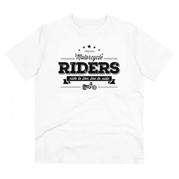 White Men's PC Cotton Bike Ride Design Printed T-Shirt