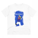 White Men's Printed Cotton T-Shirt