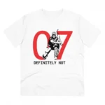 White Men's Printed Cotton T-Shirt