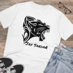 Generic Men's PC Cotton Jay Sardar Printed T Shirt (Color: White, Thread Count: 180GSM) - Image 4