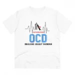 White Men's PC Cotton Cricket Design Printed T-Shirt