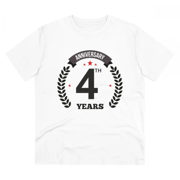 White Men's 4th Anniversary T-Shirt