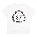 White Men's PC Cotton 37th Anniversary T-Shirt