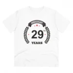 White PC Cotton Men's 29th Anniversary T-Shirt