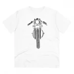 White Men's PC Cotton Bike Ride Design Printed T-Shirt