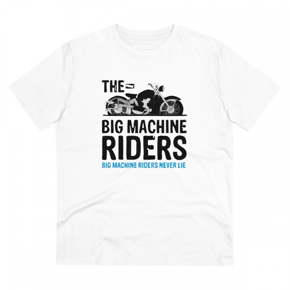 White Men's PC Cotton Bike Ride Design Printed T-Shirt