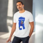 Generic Men's PC Cotton Cricket Design Printed T Shirt (Color: White, Thread Count: 180GSM) - Image 6