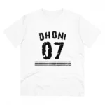 Premium White Men's PC Cotton Cricket Design Printed T-Shirt