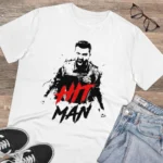 Generic Men's PC Cotton Cricket Design Printed T Shirt (Color: White, Thread Count: 180GSM) - Image 4