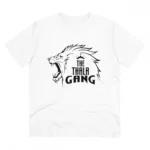 NariHaat Men's White PC Cotton Cricket Printed T-Shirt