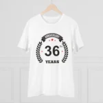 Generic Men's PC Cotton 36th Anniversary Printed T Shirt (Color: White, Thread Count: 180GSM) - Image 3