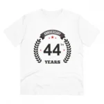 White Men's PC Cotton 44th Anniversary T-Shirt