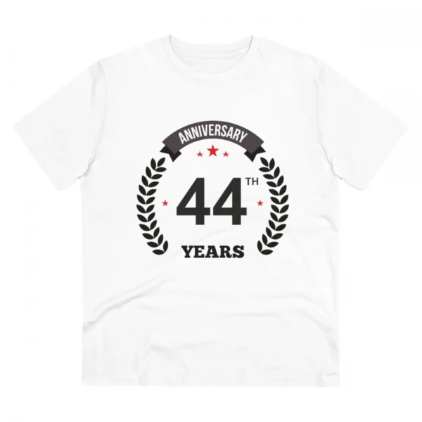 White Men's PC Cotton 44th Anniversary T-Shirt