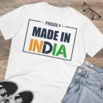 Generic Men's PC Cotton Made In India Printed T Shirt (Color: White, Thread Count: 180GSM) - Image 4