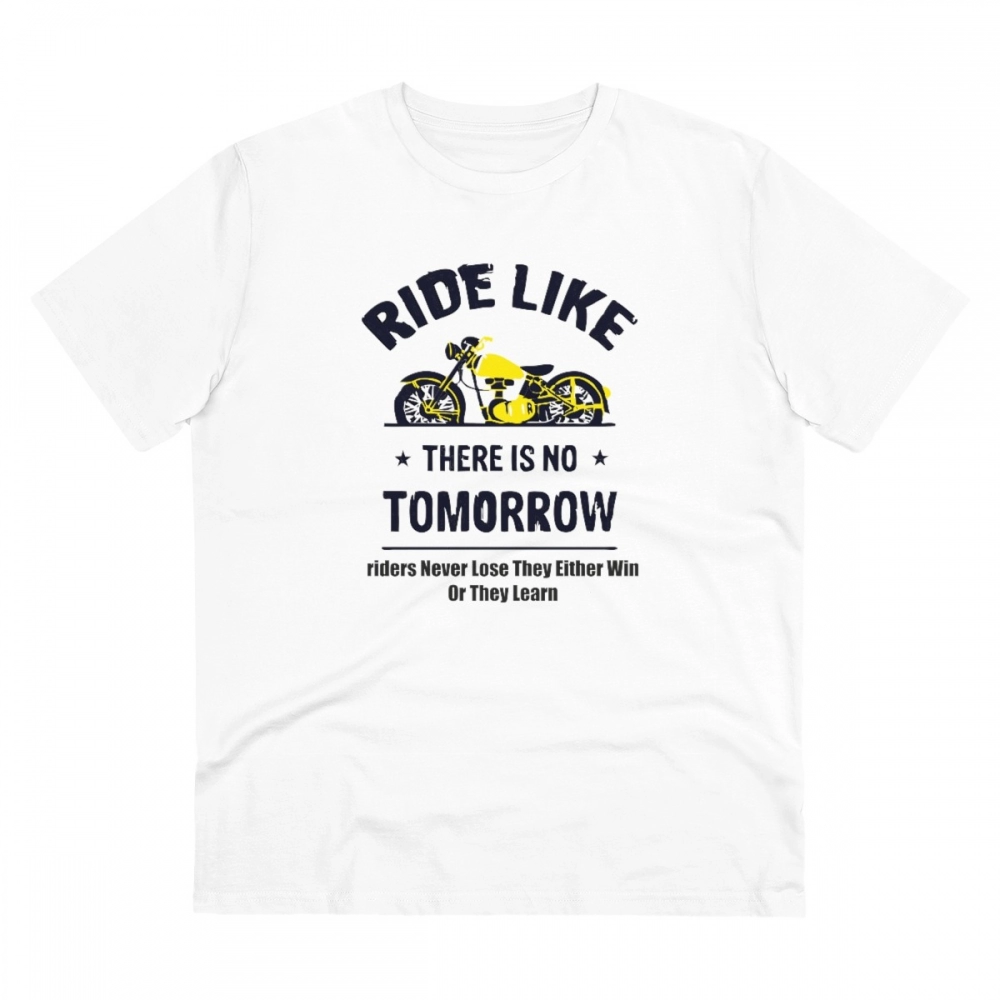 Men's White PC Cotton Bike Ride T-Shirt