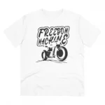 White Men's PC Cotton Bike Ride Design Printed T-Shirt