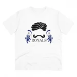 White Men's PC Cotton Cricket Design Printed T-Shirt