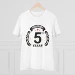 Mens 5th Anniversary T-Shirt - Angle 3