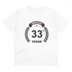White NariHaat Men's PC Cotton 33rd Anniversary T-Shirt