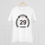Generic Men's PC Cotton 29th Anniversary Printed T Shirt (Color: White, Thread Count: 180GSM) - Image 3