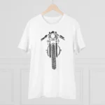 Generic Men's PC Cotton Bike Ride Design Printed T Shirt (Color: White, Thread Count: 180GSM) - Image 3