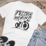 Generic Men's PC Cotton Bike Ride Design Printed T Shirt (Color: White, Thread Count: 180GSM) - Image 4