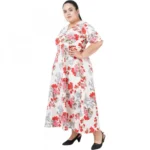 Generic Women's A-Line White Dress (Color:White, Material:Polyester) - Image 4