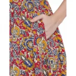 Generic Women's Fit And Flare Maroon Dress (Color:Maroon, Material:Polyester) - Image 3