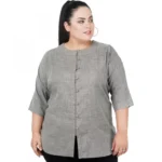 Women's Grey Solid Top