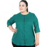 Women's Green Solid Top