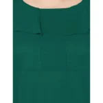 Generic Women's Fit And Flare Green Dress (Color:Green, Material:Polyester) - Image 3