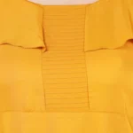 Generic Women's Fit And Flare Yellow Dress (Color:Yellow, Material:Polyester) - Image 3