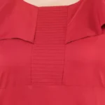 Generic Women's Fit And Flare Maroon Dress (Color:Maroon, Material:Polyester) - Image 3