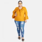 Buy Yellow Bell Sleeve Top