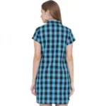 Generic Women's Shirt Light Blue, Black Dress (Color:Light Blue, Material:Pure Cotton) - Image 6