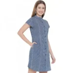 Generic Women's Shirt Blue Dress (Color:Blue, Material:Pure Cotton) - Image 5