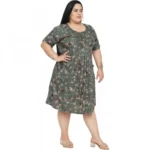 Plus Size Green Dress - Angle 2