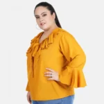 Buy Yellow Bell Sleeve Top