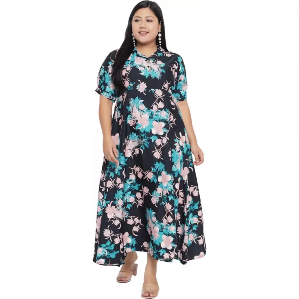 Green Fit and Flare Dress for Women