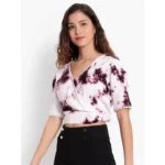 Generic Women's Casual Tie And Dye Purple Top (Color:Purple, Material:Rayon) - Image 6